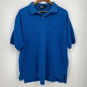 Polo Ralph Lauren Polo Shirt Men's‎ XL Blue Pony Logo Collared Cotton